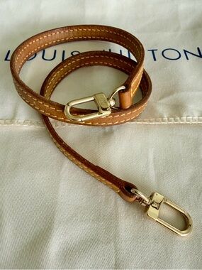 23” Authentic Louis Vuitton Pouchette Strap with Original LV Clips
